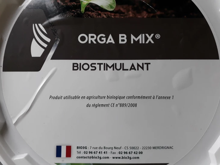 ORGA B MIX&#x000000ae; BIOSTIMULANT de BIO3G 5 kg